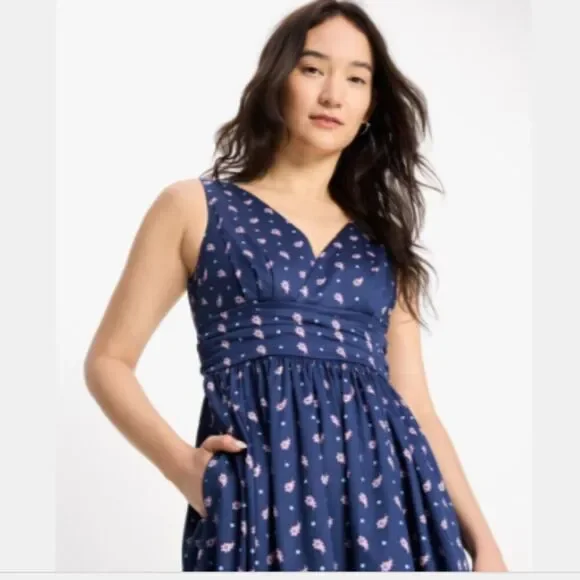 kate spade Paisley Foulard V-neck Dress 16 NWT - Picture 4 of 5